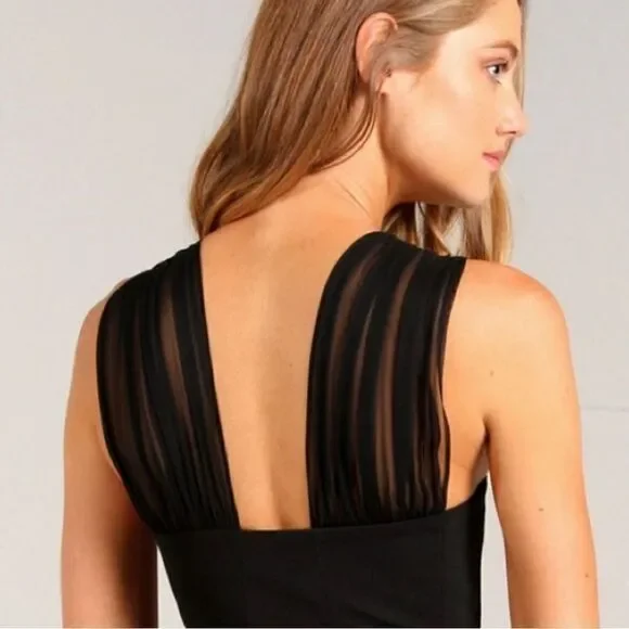 Black Halo | Babydoll dress with sheer Silk straps​ - Picture 2 of 8